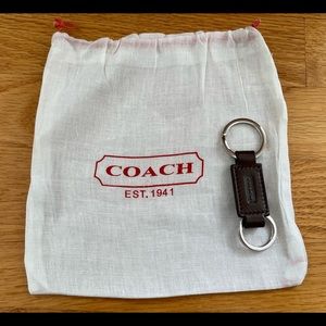 Coach leather key chain with bag